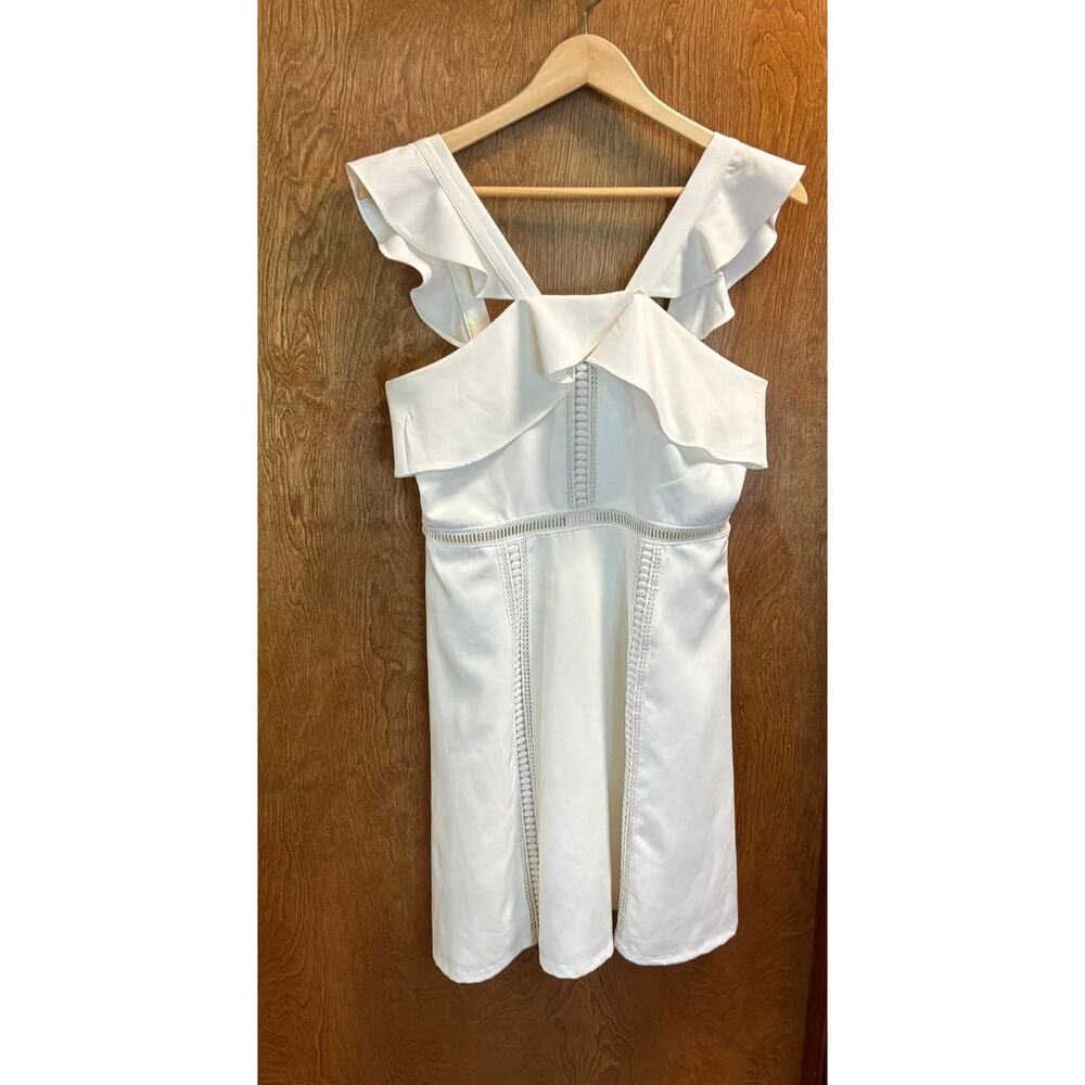 Aqua White Lace Dress sze L
